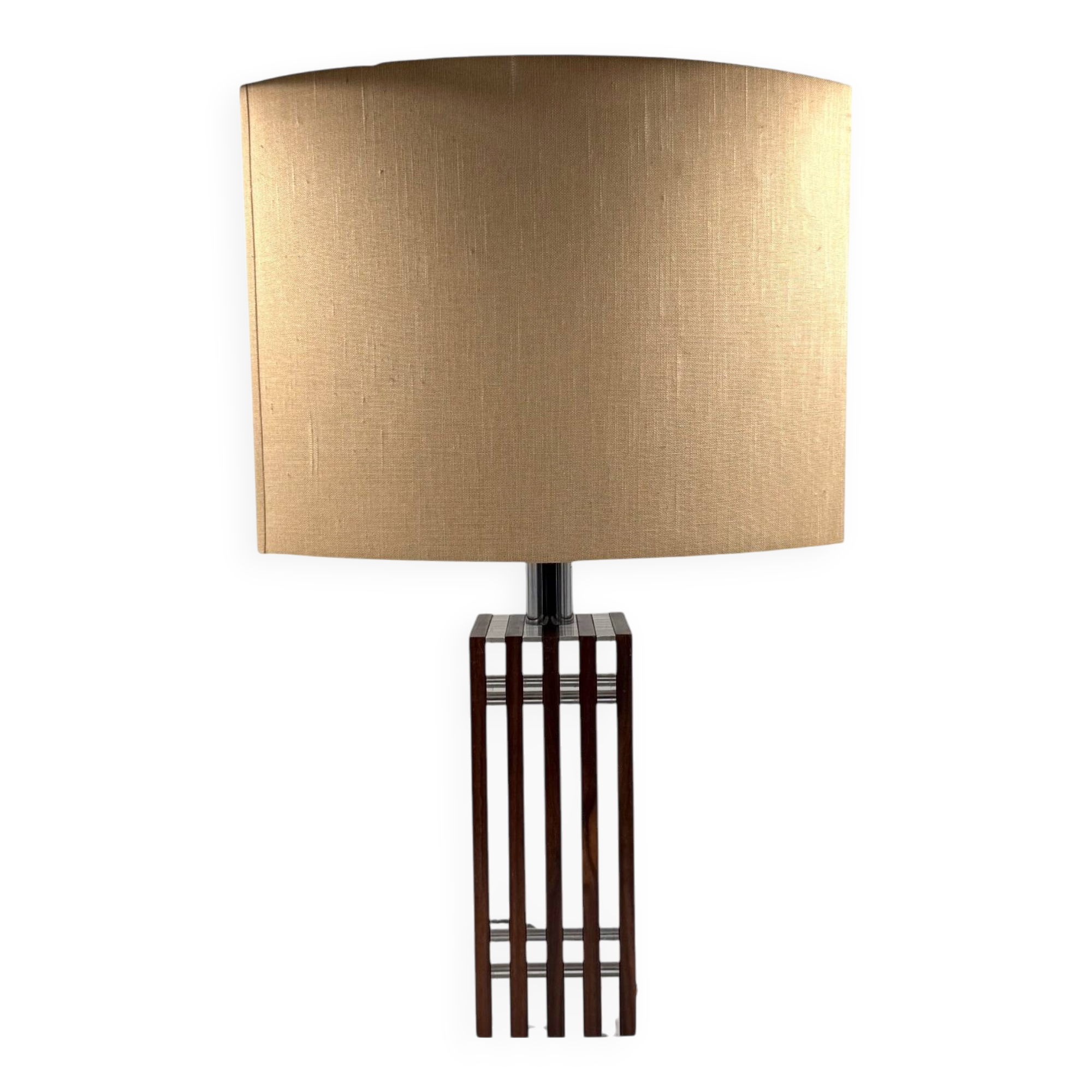 Hollywood regency wood and lucite table lamp base, Italy, 1970s