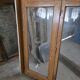 4 old solid oak windows from the early 20th century