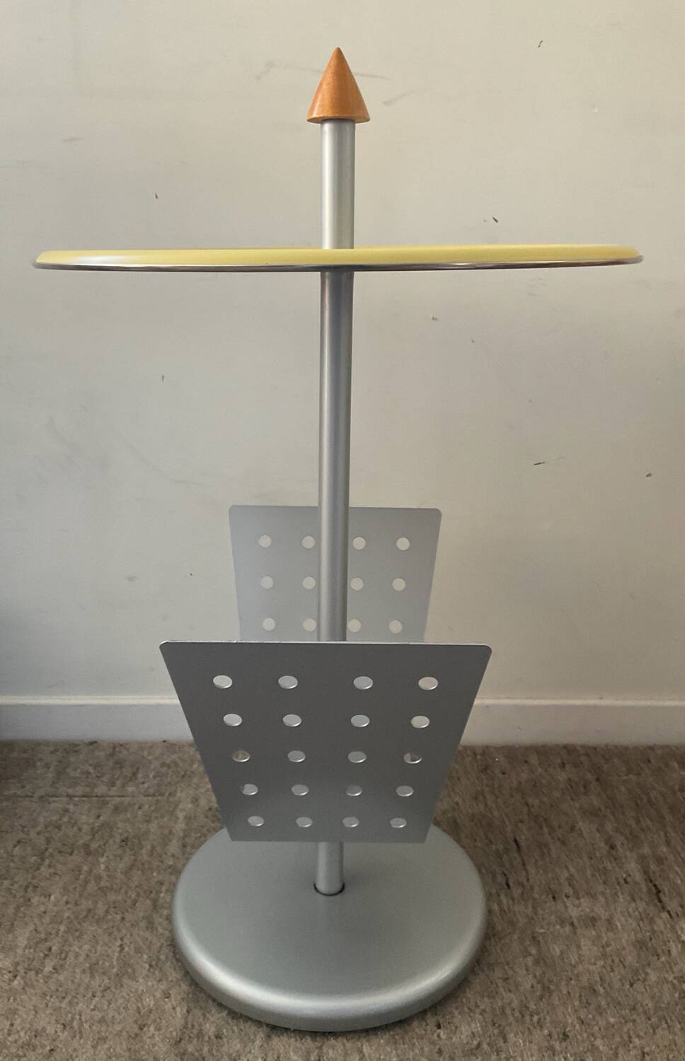 Post-Modern metal side table from the 1980s