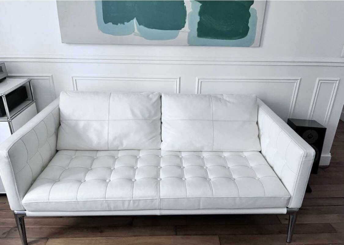 Cassina leather sofa by Philippe Starck