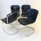 Set of 4 chairs by Willy Rizzo, 1970s