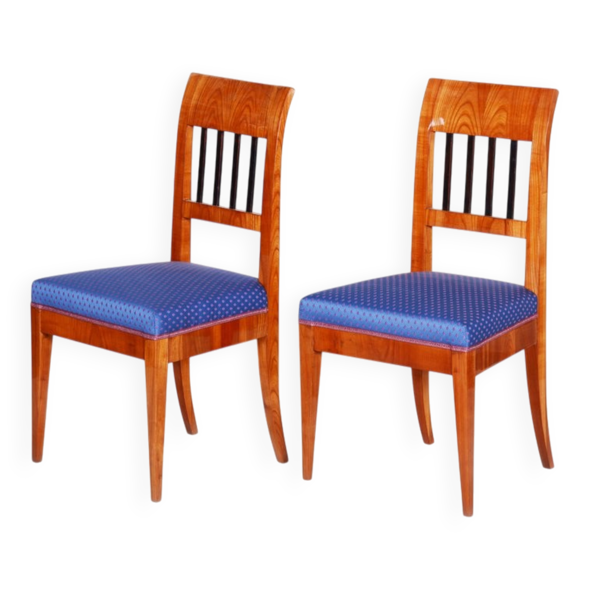 Set of Biedermeier Dining Chairs in Cherry Tree, 1820s