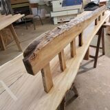 Solid wood bench