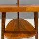 Art Deco floor lamp with milky glass and side table, Thonet, 1950s – Czechoslovakia