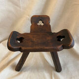 Tripod stool folk art