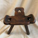Tripod stool folk art