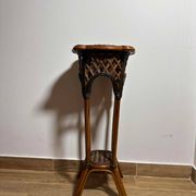Rattan Plant Stand Cane Vintage Old Flower Vase Pot Garden Bamboo