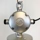 Vintage aluminium industrial lamp with milk glass, 1970s