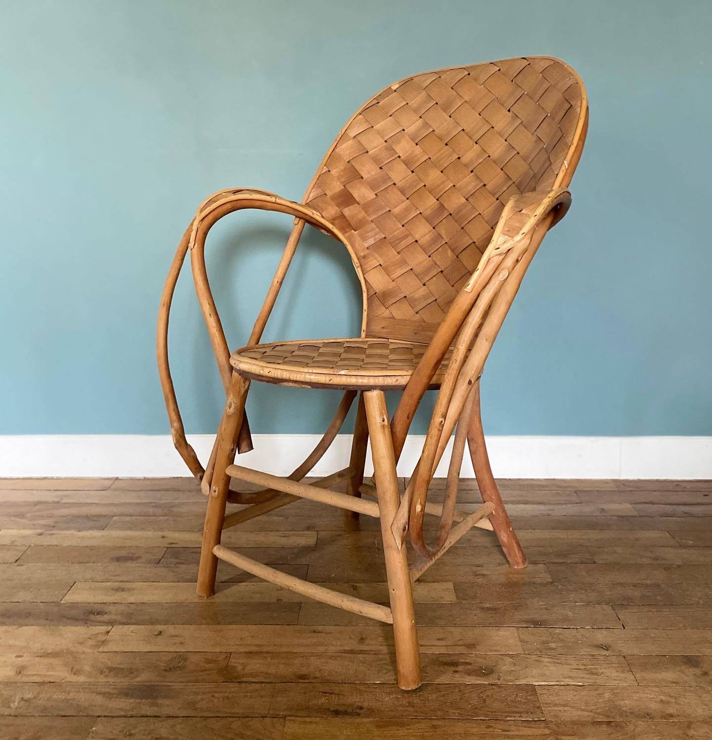 Chestnut armchair called “Le Corbusier”