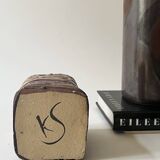 Vintage ceramic closed pocket emptier signed KS