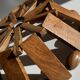 Vintage turned wooden table basket