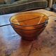 amber glass bowls – mid-20th century vintage