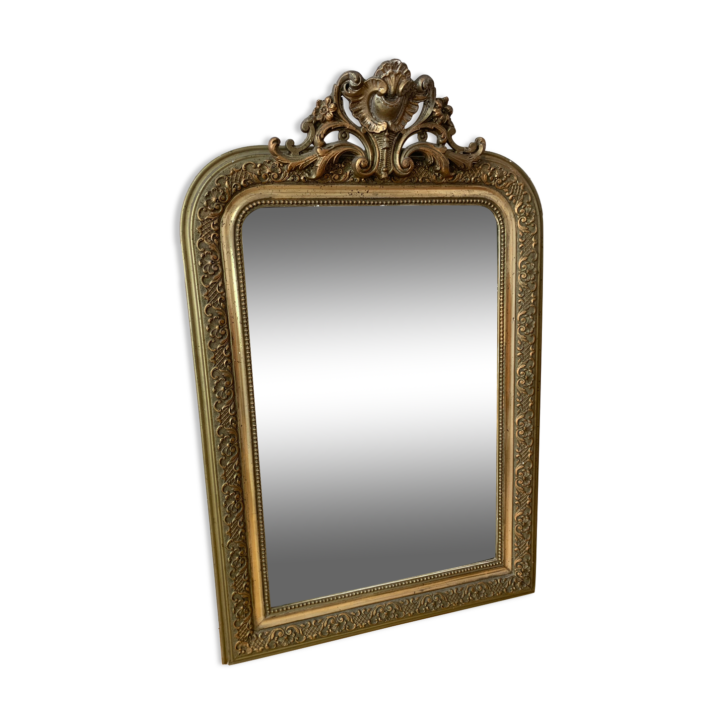 Old pediment mirror louis Philippe 19th - 65x100