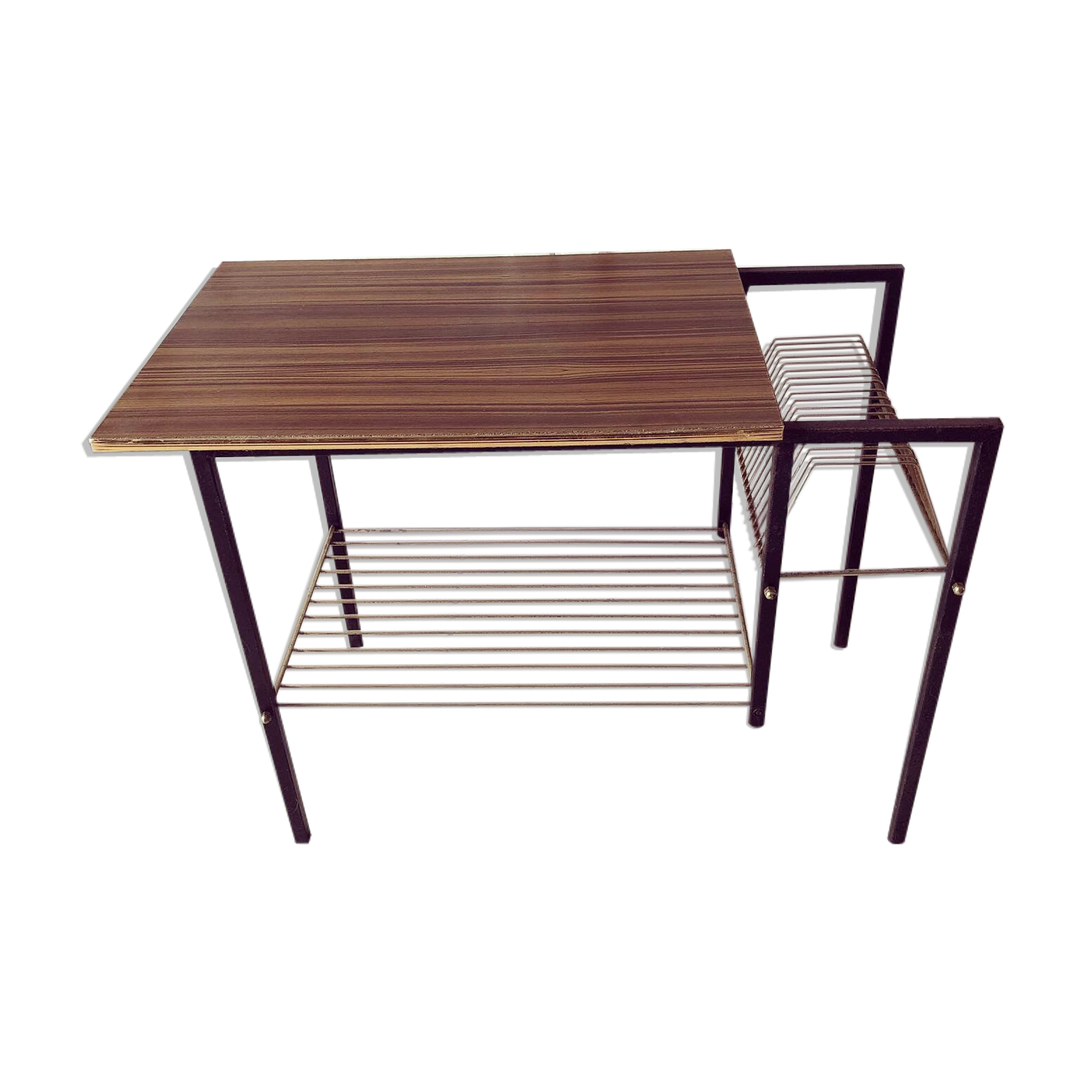 Vinyl dessert in formica and metal, 1970s