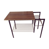 Vinyl dessert in formica and metal, 1970s