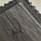 Antique cotton pillowcase tinted in smocke gray