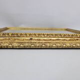 1940s Italian Mirror in Golden Wood Frame