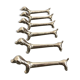 Basset knife holder in silver metal
