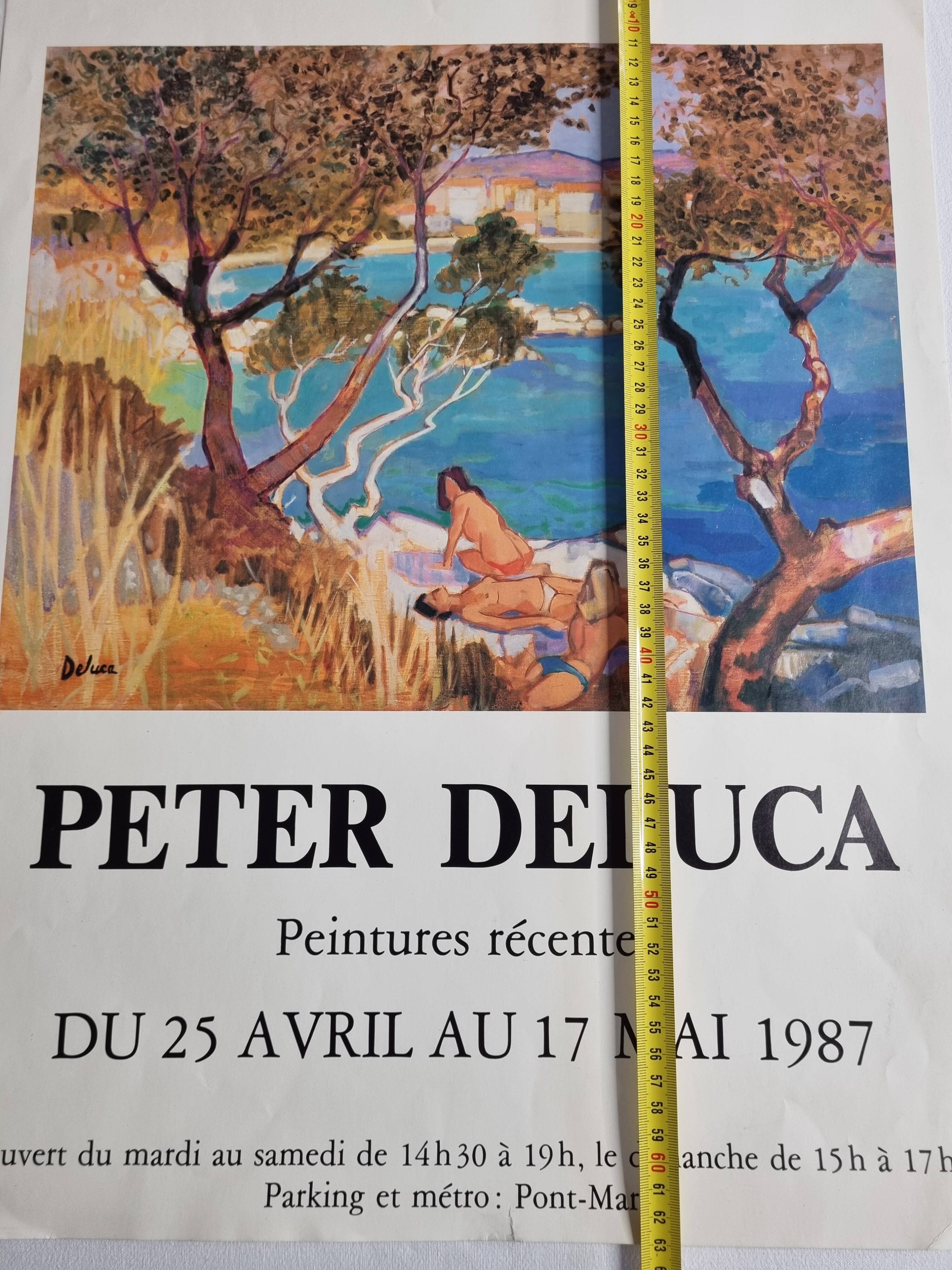 Exhibition poster, Deluca, 1987, 63 x 44 cm