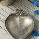 Heart and bow metal silver-plated catchall tray