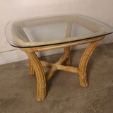 Table basse en rotin