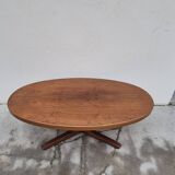 Baumann oval coffee table in teak 1950s vintage