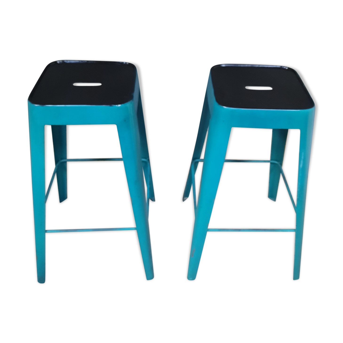 Paire de tabourets de bar industriel