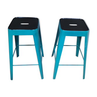 Pair of industrial bar stools