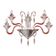 Venetian Imperial Rigadin Murano Glass Wall Sconce in Transparent Glass
