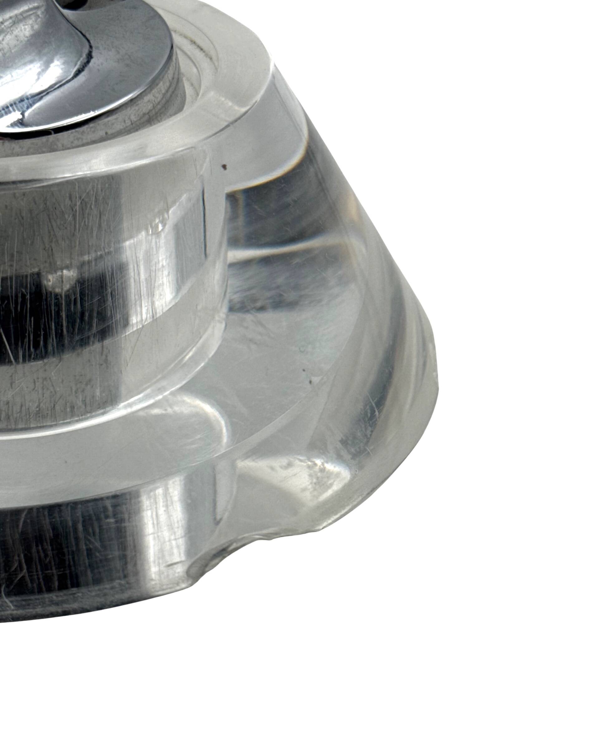 Space age lucite conical smoking set, Italy 1970