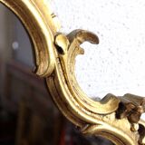 Louis XV style mirror in resin gilded with gold leaf, France 1960