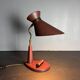 Midcentury leather wrapped French desk lamp style of Jacques Adnet, 1950s