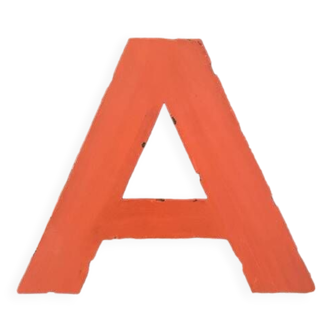 letter "A" from vintage metal sign