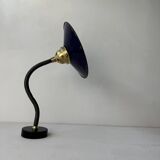 Old blue enamelled industrial wall light