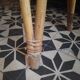 Bar en bambou vintage et ses 2 tabourets