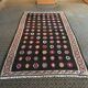 Old Black Anatolian Oushak Kilim Rug