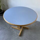80s round beech table