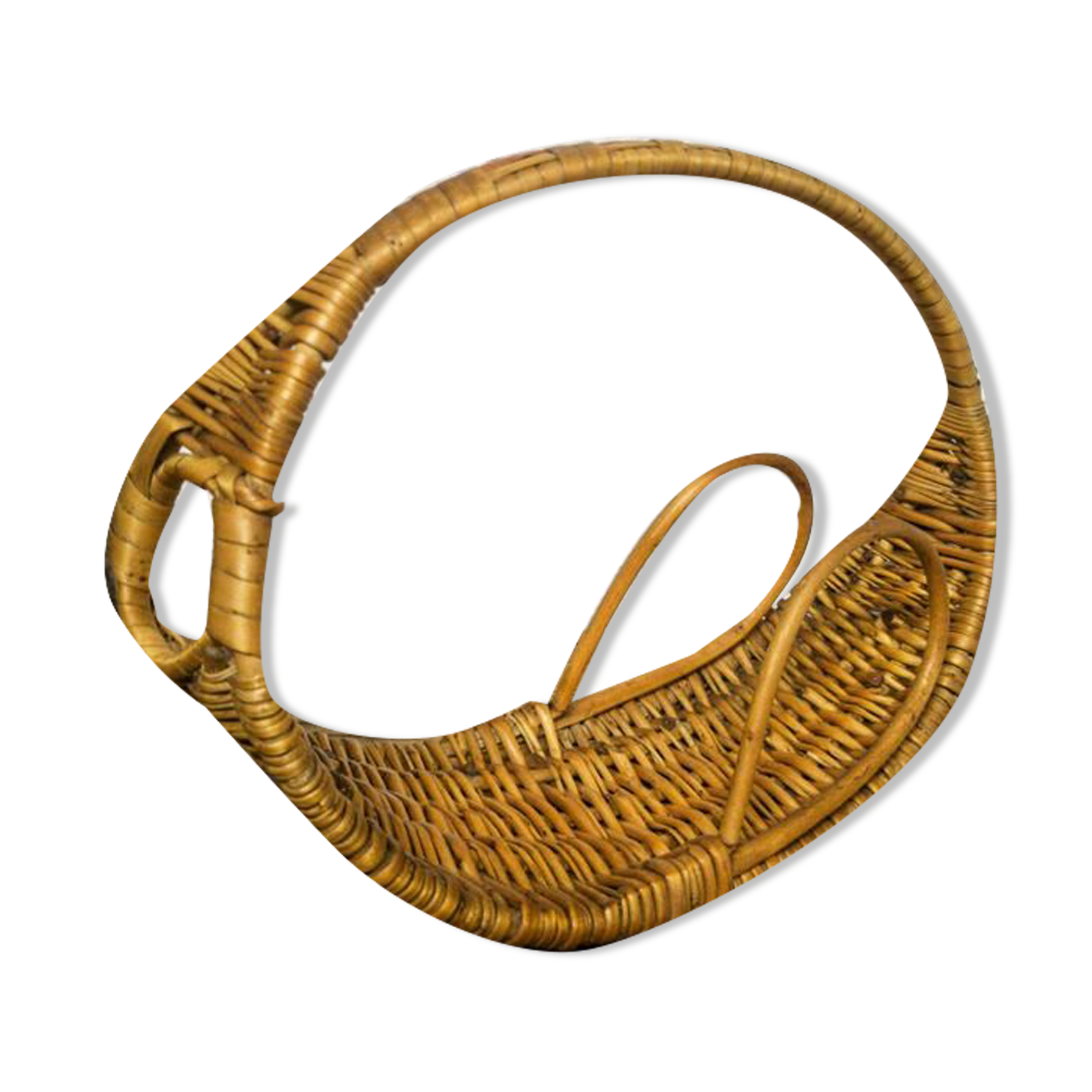 Wicker bottle basket