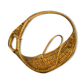 Panier porte-bouteille en osier