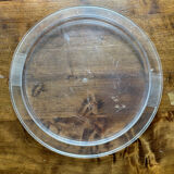 Large transparent plastic tray