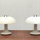 Mid-century German mushroom table lamp from the Space Age, by Kontakt-Werkstätten / Staff, 1960s, set of 2.