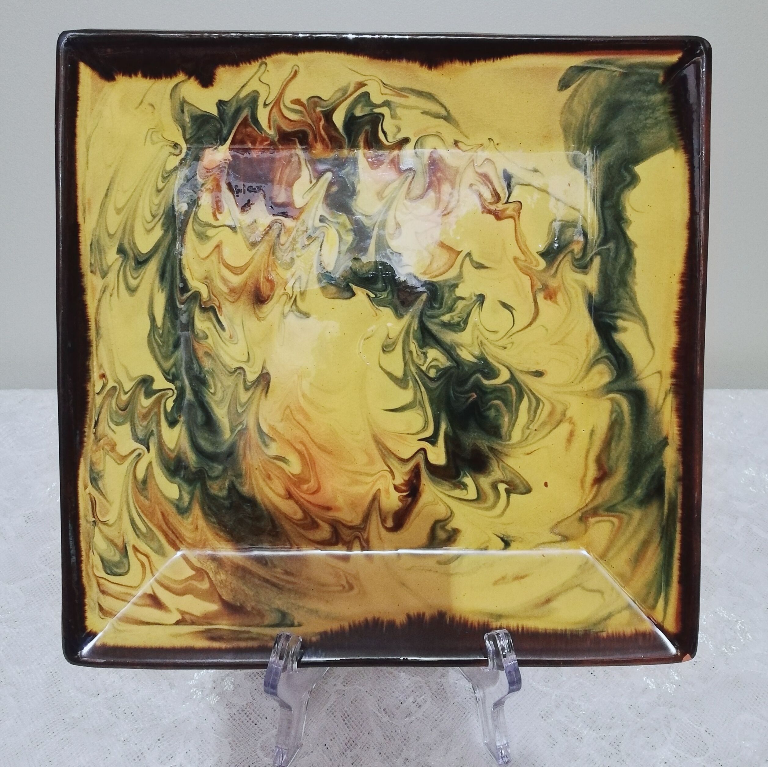 Square ceramic dish