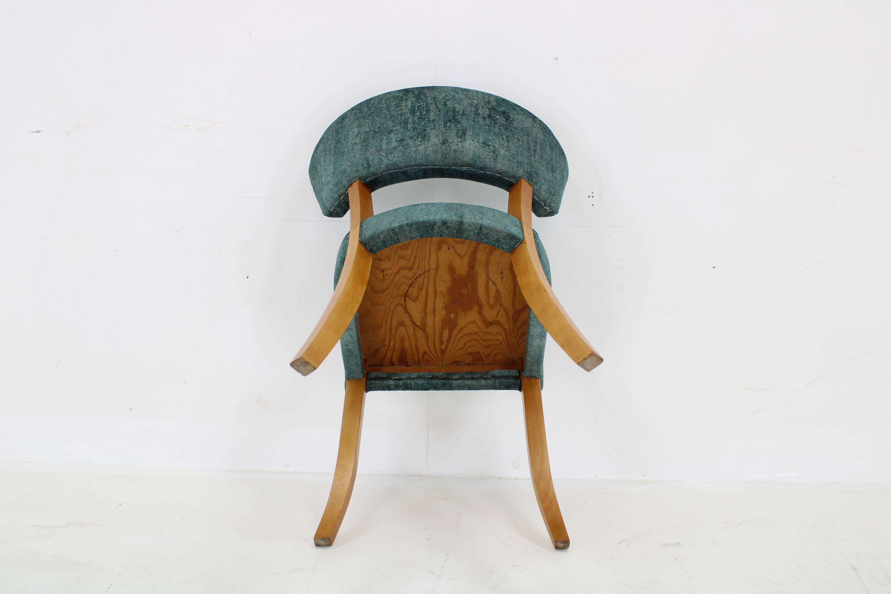 1950s Side Chair in Velvet , Italy