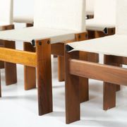 Set of 12 Monk dining chairs by Afra & Tobia Scarpa for Molteni, 1970s.