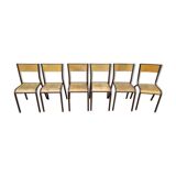 Set of 6 school chairs