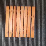 Wooden foldable square stool.