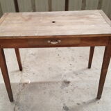 Old table feet spindles one drawer piling