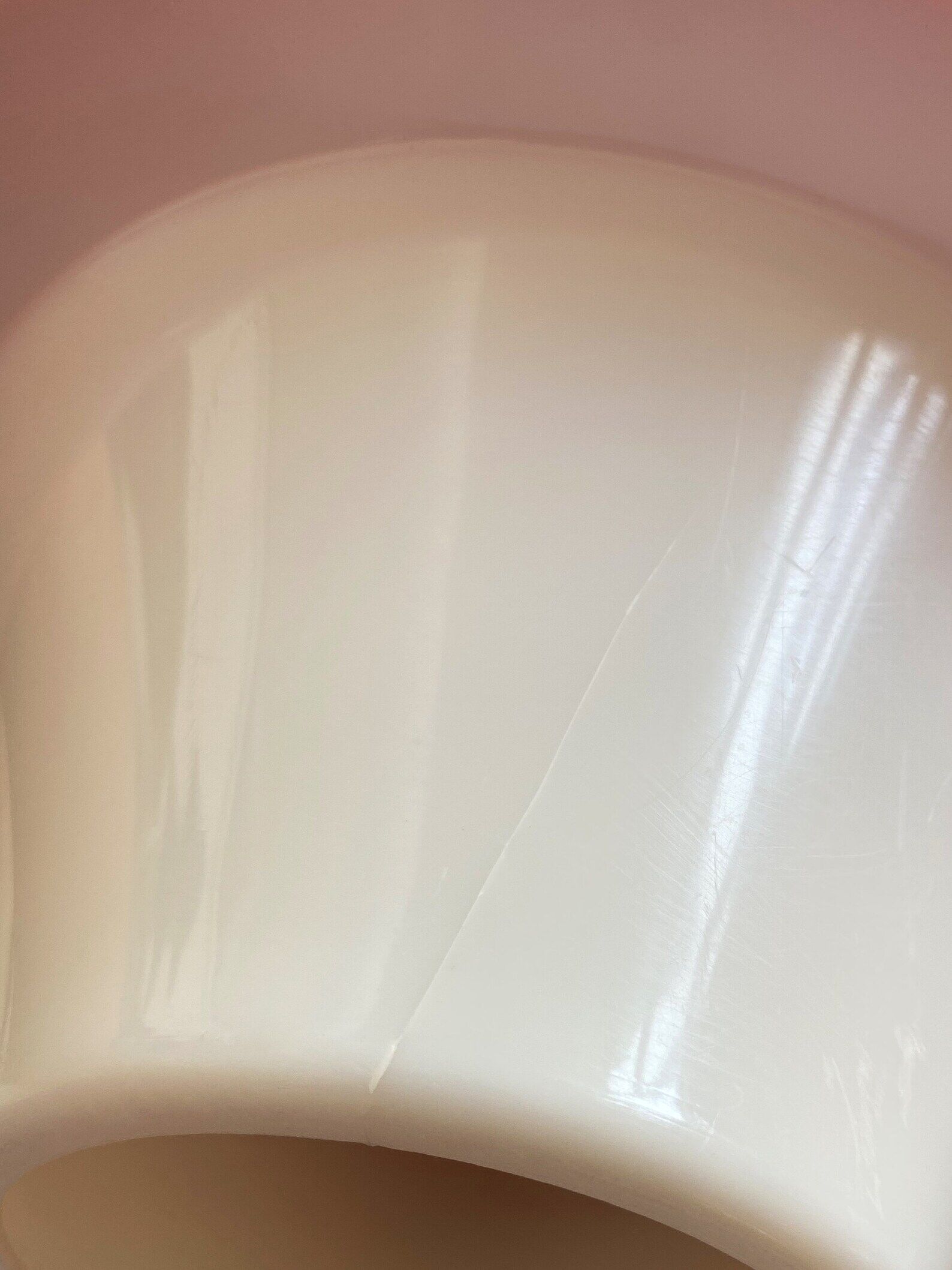 Scandinavian red & white vintage plastic hanging lamp