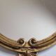 Antique gilded mirror in Louis XVI style with shell decoration 42 x 21 cm