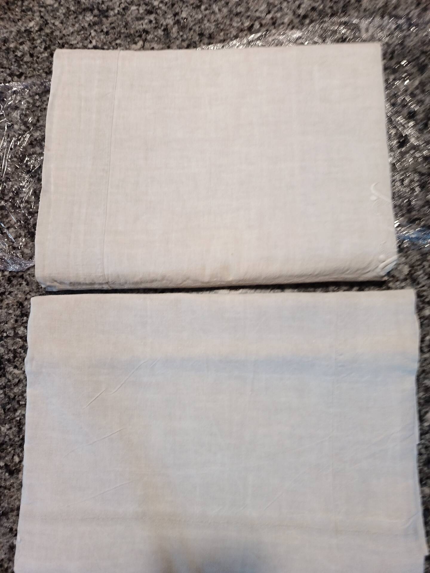 Linen drape with monogram AD